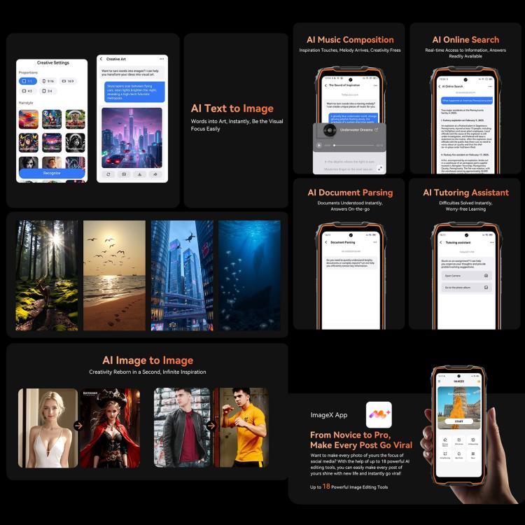 Blackview Oscal Pilot 3 5G Rugged Phone, 12GB+256GB, Night Vision Camera, 6.78 inch Android 15 MediaTek Dimensity 6300 Octa Core, Network: 5G, OTG, NFC (Black) - free shipping - PMC TechLife - Order now!