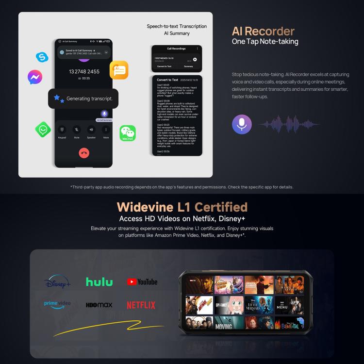 Ulefone Armor X16 Pro, 8GB+256GB, Night Vision, IP68/IP69K Rugged Phone, 6.56 inch Android 15 MediaTek Dimensity 6300 Octa Core, Network: 5G, NFC, OTG (Wasteland Shadow) - free shipping - PMC TechLife - Order now!