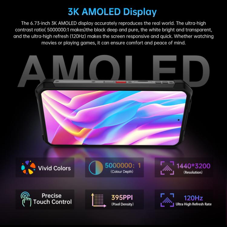 Unihertz Tank 4 Pro Projector Rugged Phone, 18GB+1TB, Night Vision, 6.73 inch Android 14 Dimensity 8300 Octa Core, Network: 5G, NFC (Black) - free shipping - PMC TechLife - Order now!