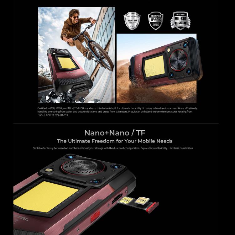 Oukitel WP56 Rugged Phone, 12GB+512GB, 108MP Camera, Fingerprint Identification, 6.8 inch Android 15 MTK Dimensity 7050 Octa Core, NFC, OTG, Network: 5G (Black) - free shipping - PMC TechLife - Order now!