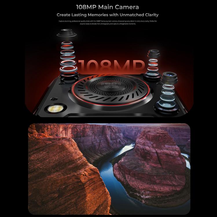 Oukitel WP56 Rugged Phone, 12GB+512GB, 108MP Camera, Fingerprint Identification, 6.8 inch Android 15 MTK Dimensity 7050 Octa Core, NFC, OTG, Network: 5G (Red) - free shipping - PMC TechLife - Order now!