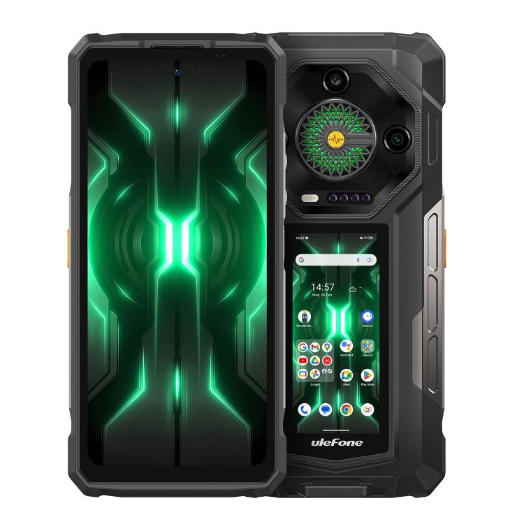 Ulefone Armor 33 Pro Rugged Phone, 16GB+512GB, Night Vision, 6.95 inch + 3.4 inch Dual Screen Android 14 MediaTek Dimensity 7300X Octa Core, Network: 5G, OTG, NFC (Black) - free shipping - PMC TechLife - Order now!