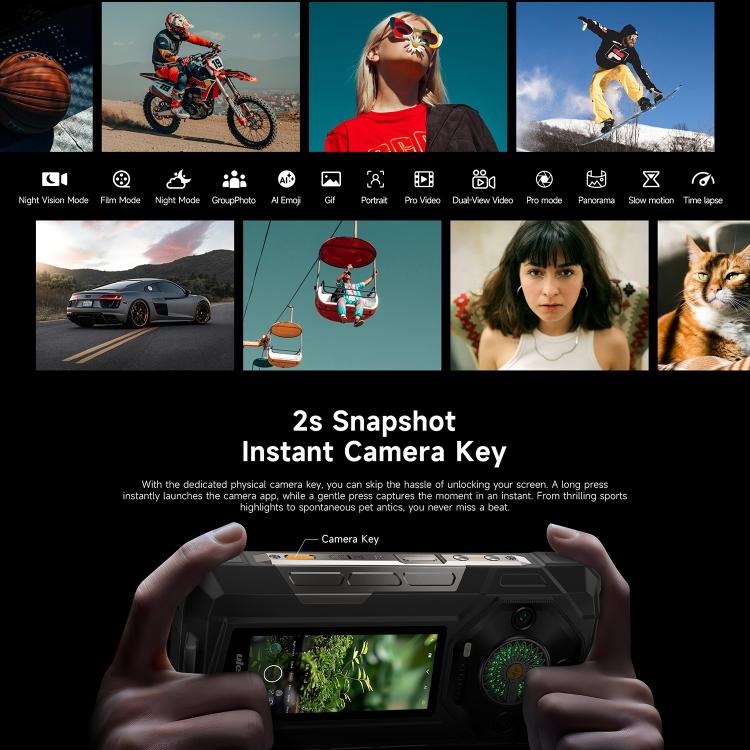 Ulefone Armor 33 Pro Rugged Phone, 16GB+512GB, Night Vision, 6.95 inch + 3.4 inch Dual Screen Android 14 MediaTek Dimensity 7300X Octa Core, Network: 5G, OTG, NFC (Black) - free shipping - PMC TechLife - Order now!