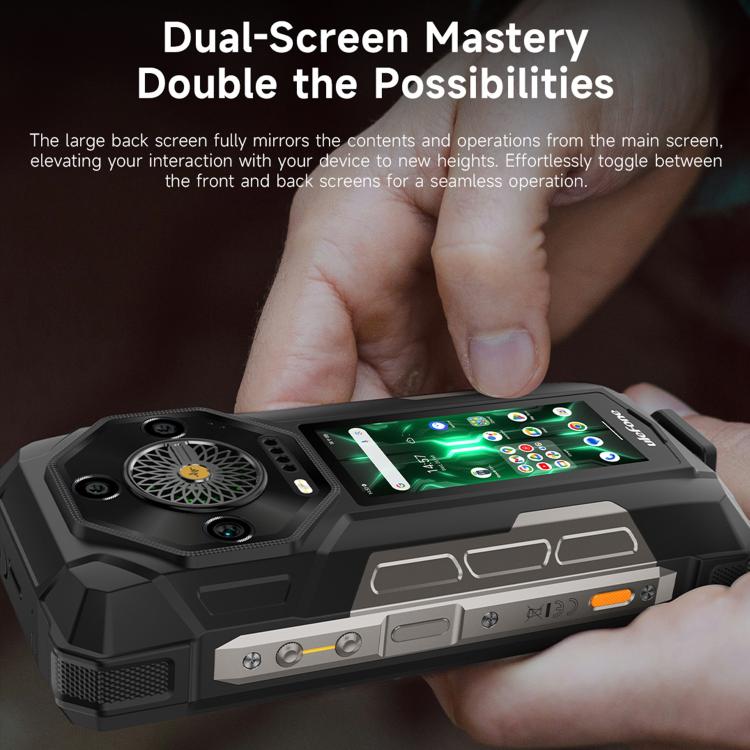 Ulefone Armor 33 Pro Rugged Phone, 16GB+512GB, Night Vision, 6.95 inch + 3.4 inch Dual Screen Android 14 MediaTek Dimensity 7300X Octa Core, Network: 5G, OTG, NFC (Black) - free shipping - PMC TechLife - Order now!