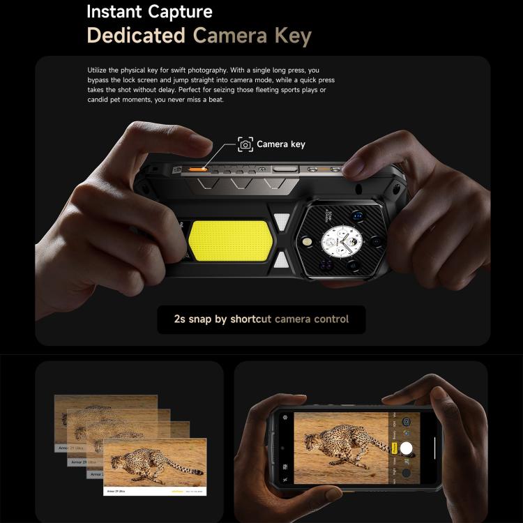 Ulefone Armor 29 Ultra Rugged Phone, 16GB+1TB, Night Vision, 6.67 inch + 1.04 inch Android 15 MediaTek Dimensity 9300+ Octa Core, Network: 5G, Versatile LED Light, Warning Light (Black) - free shipping - PMC TechLife - Order now!