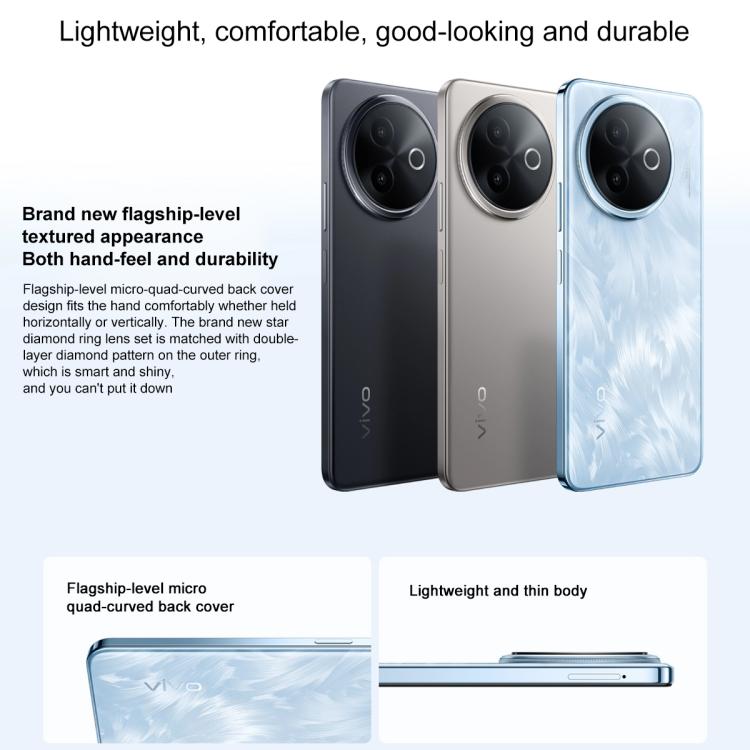 vivo Y300i, 8GB+256GB, Face ID / Side Fingerprint, 6.68 inch Android 15 OriginOS 5 Snapdragon 4 Gen 2 Octa Core, OTG, NFC, Network: 5G (Black) - free shipping - PMc TechLife - Order now!