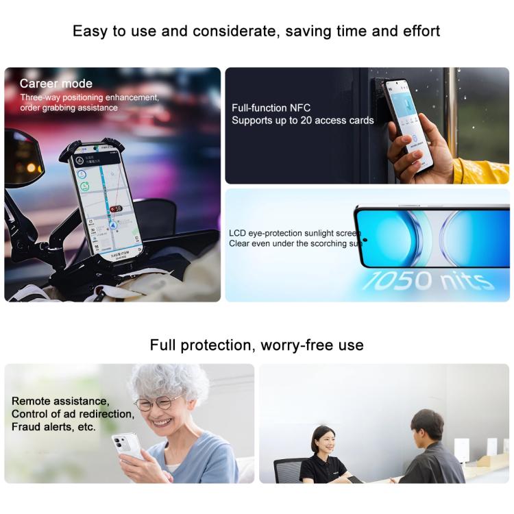 vivo Y300t, 12GB +512GB, Face ID / Side Fingerprint,  6.72 inch Android 15 OriginOS 5 Dimensity 7300 Octa Core, OTG, NFC, Network: 5G (White) - free shipping - PMc TechLife - Order now!