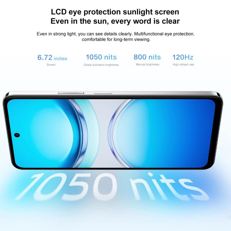 vivo Y300t, 12GB +512GB, Face ID / Side Fingerprint,  6.72 inch Android 15 OriginOS 5 Dimensity 7300 Octa Core, OTG, NFC, Network: 5G (White) - free shipping - PMc TechLife - Order now!