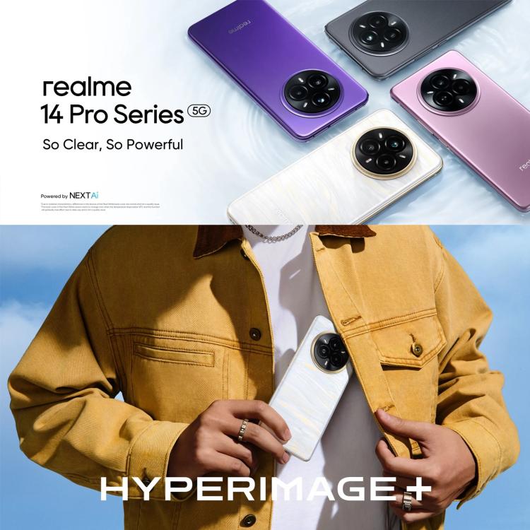 Realme 14 Pro, 16GB+256GB, Screen Fingerprint Identification, 6.77 inch Realme UI 6.0 Dimensity 7300 Octa Core, NFC, Network: 5G (White) - free shipping - PMc TechLife - Order now!