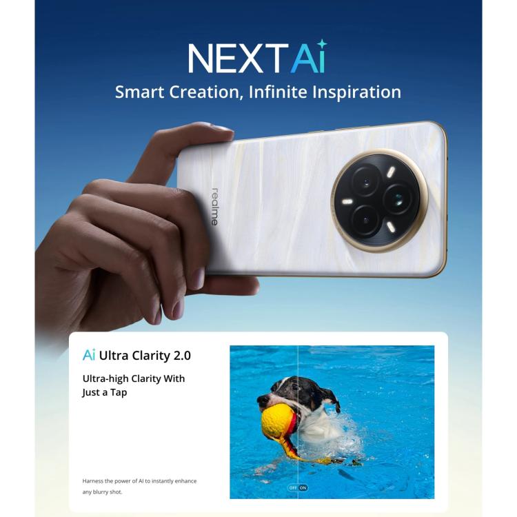 Realme 14 Pro+, 12GB+256GB, Screen Fingerprint Identification, 6.83 inch Realme UI 6.0 Snapdragon 7s Gen 3 Octa Core, NFC, Network: 5G (White) - free shipping - PMc TechLife - Order now!