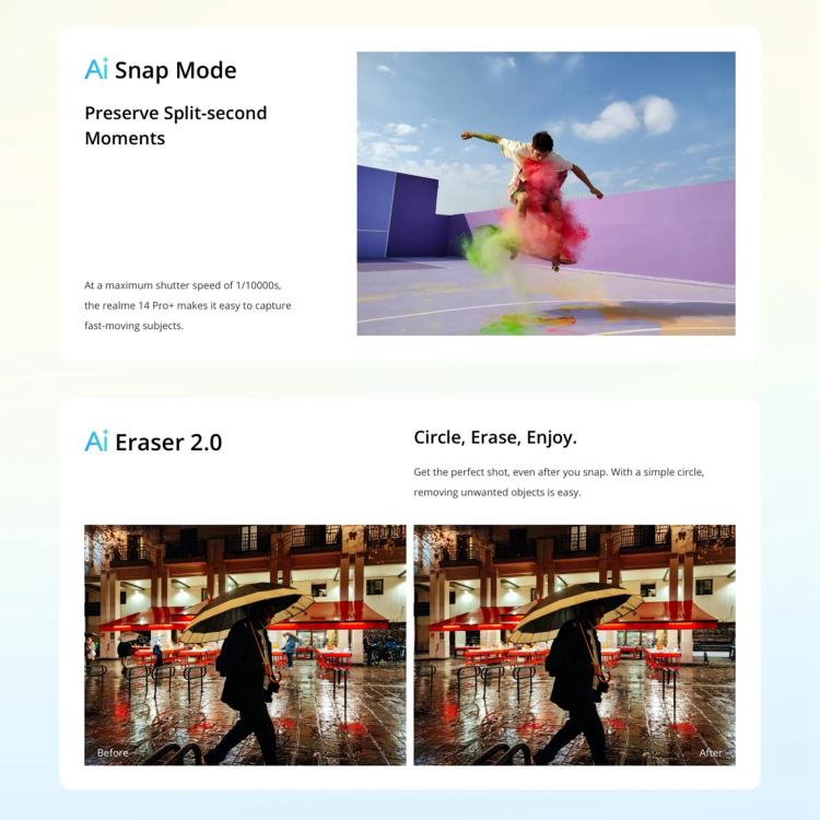 Realme 14 Pro+, 12GB+256GB, Screen Fingerprint Identification, 6.83 inch Realme UI 6.0 Snapdragon 7s Gen 3 Octa Core, NFC, Network: 5G (White) - free shipping - PMc TechLife - Order now!