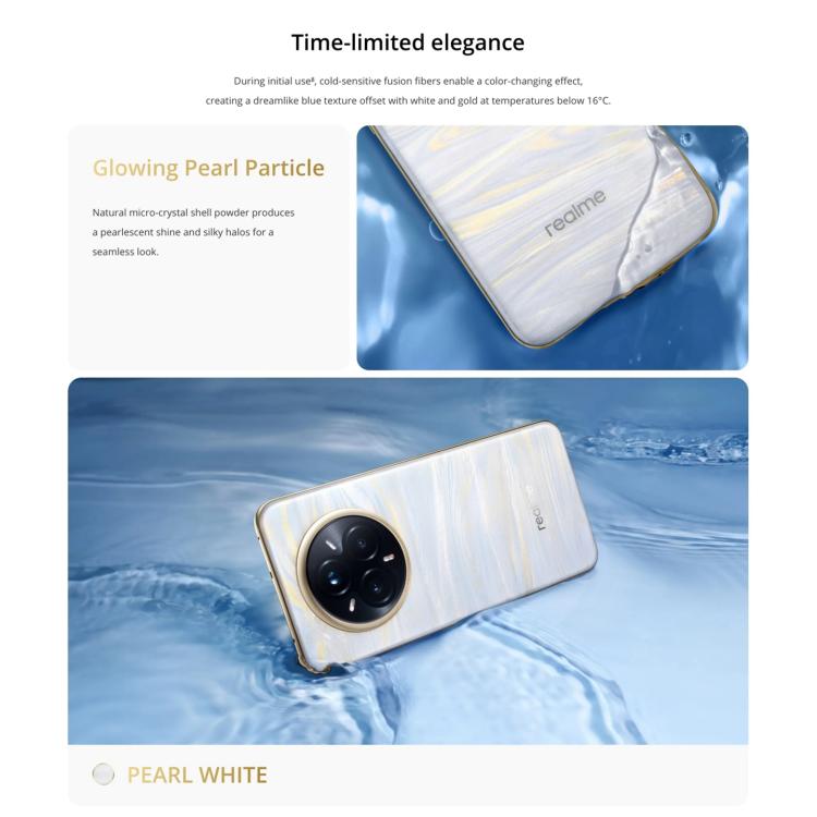 Realme 14 Pro+, 12GB+256GB, Screen Fingerprint Identification, 6.83 inch Realme UI 6.0 Snapdragon 7s Gen 3 Octa Core, NFC, Network: 5G (White) - free shipping - PMc TechLife - Order now!