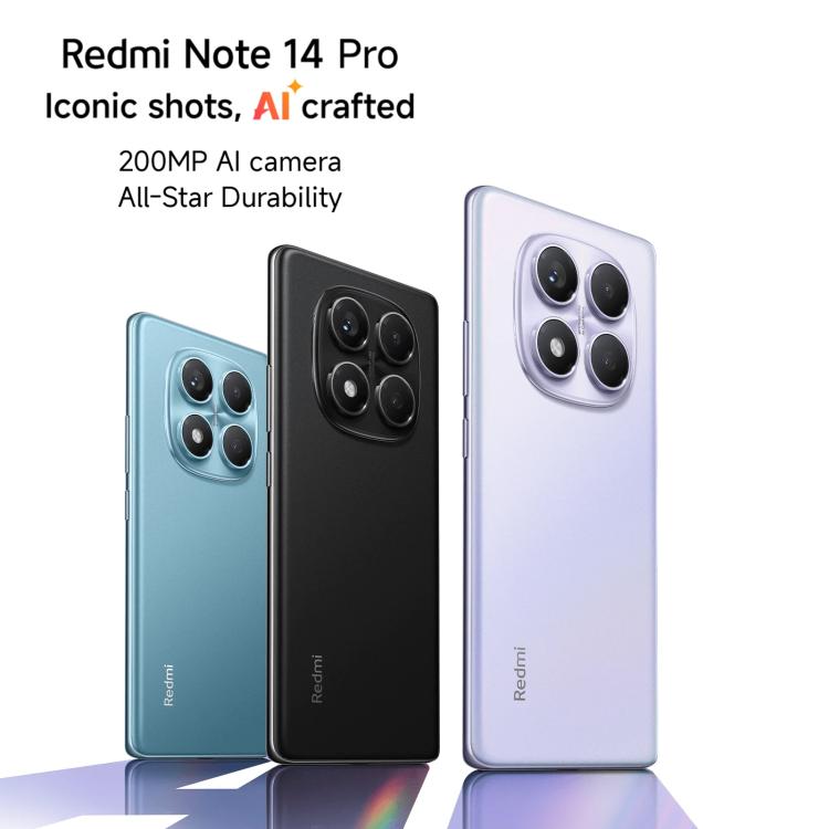 Xiaomi Redmi Note 14 Pro 4G Global, 8GB+256GB, In-screen Fingerprint, 6.67 inch Xiaomi HyperOS Helio G100-Ultra Octa Core, NFC, Network: 4G (Blue) - free shipping - PMC TechLife - Order now!