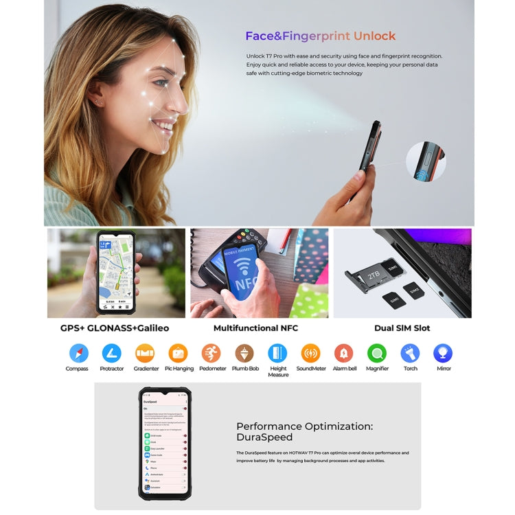 HOTWAV T7 Pro Rugged Phone, 6GB+256GB, 6280mAh, 6.6 inch Android 13 MT8788 Octa Core, Network: 4G, OTG (Black) - free shipping - PMC TechLife - Order now!