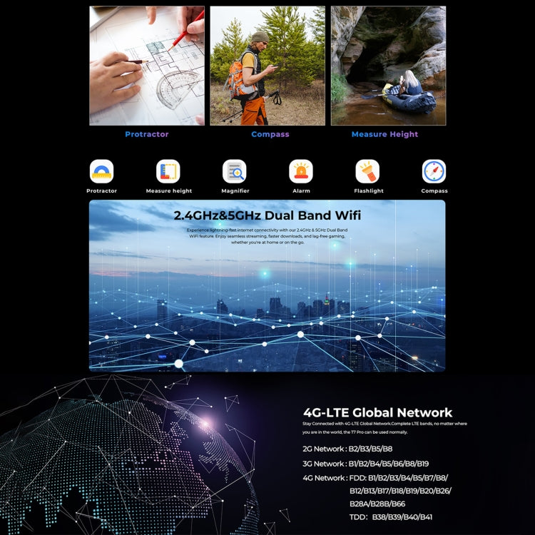 HOTWAV T7 Pro Rugged Phone, 6GB+256GB, 6280mAh, 6.6 inch Android 13 MT8788 Octa Core, Network: 4G, OTG (Black) - free shipping - PMC TechLife - Order now!