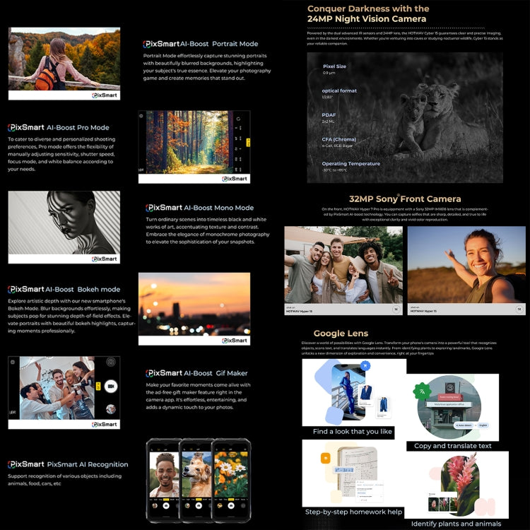 HOTWAV Hyper 7 Pro Rugged Phone, 16GB+256GB, 10800mAh, 6.6 inch Android 14 MediaTek Dimensity 7050 5G, Network: 5G, OTG, NFC (Black) - free shipping - PMC Jewellery - Order now!