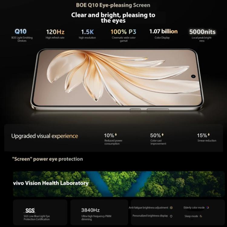 vivo S20, 8GB+256GB, Face ID / Screen Fingerprint Identification, 6.67 inch Android 15 Snapdragon 7 Gen 3 Octa Core, OTG, NFC, Network: 5G (Black) - free shipping - PMc TechLife - Order now!