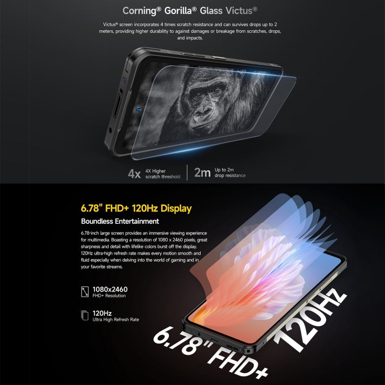 Ulefone Armor 25T Rugged Phone, 6GB+256GB, Thermal Imaging, 6.78 inch Android 14 MediaTek Helio G99 Octa Core, Network: 4G, NFC, OTG (Black) - free shipping - PMC TechLife - Order now!