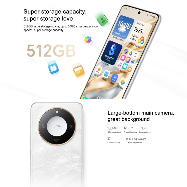 Honor X60, 12GB+256GB, Side Fingerprint, 6.8 inch MagicOS 8.0 Dimensity 7025-Ultra Octa Core, Network: 5G, OTG, Not Support Google Play (Black) - free shipping - PMC Jewellery - Order now!