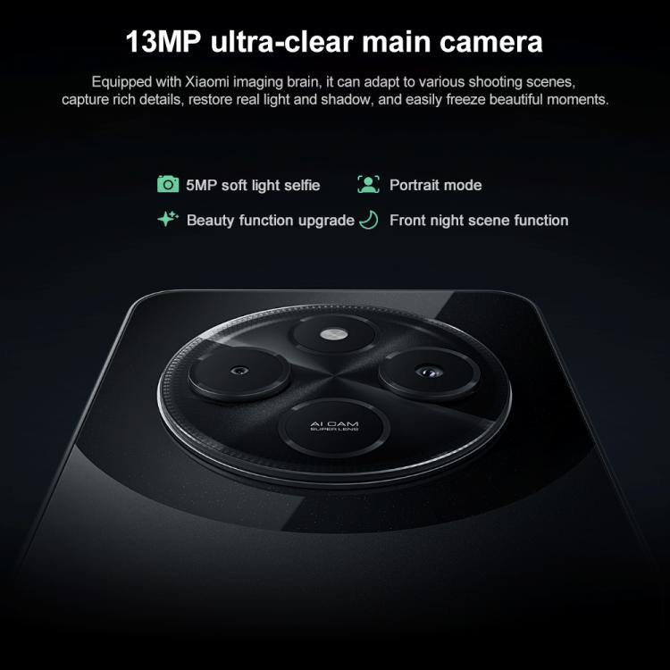 Xiaomi Redmi 14C, 4GB+128GB, 6.88 inch Xiaomi HyperOS MediaTek Helio G81-Ultra Octa Core, Network: 4G, Not Support Google Play (Black) - free shipping - PMc TechLife - Order now!