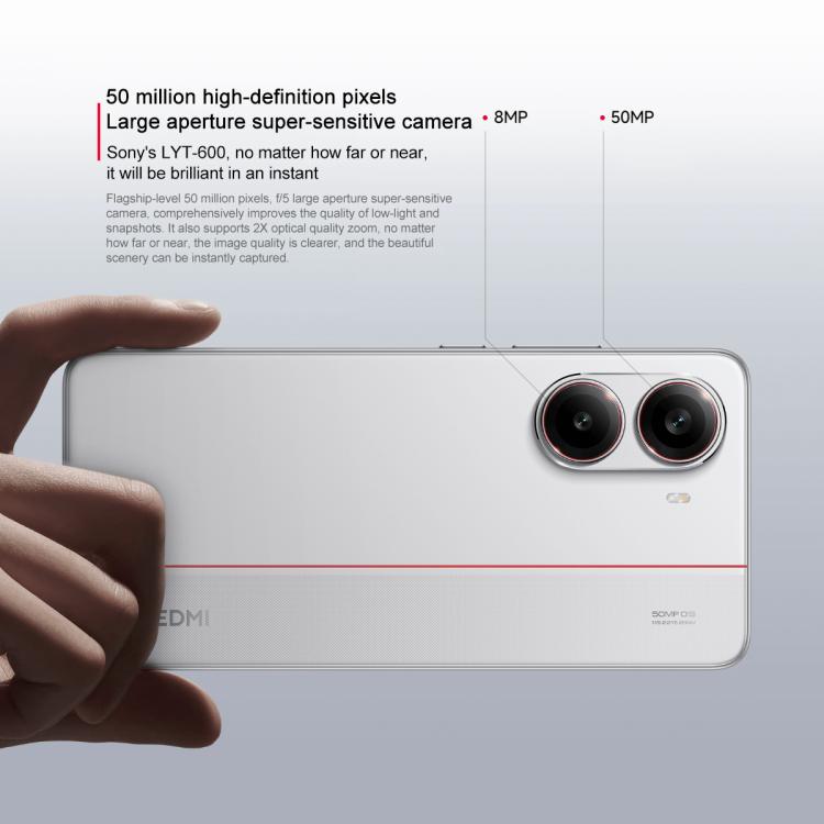 Xiaomi REDMI Turbo 4, 12GB+256GB, 6.67 inch Xiaomi HyperOS 2 Dimensity 8400-Ultra Octa Core 3.0GHz, NFC, Network: 5G (White) - free shipping - PMc TechLife - Order now!