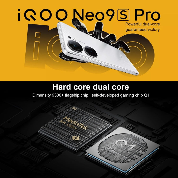 vivo iQOO Neo9S Pro, Dual Back Cameras, 12GB+512GB, Face ID / Fingerprint Identification, 6.78 inch Android 14 OriginOS 4 Dimensity 9300+ Octa Core, OTG, NFC, Network: 5G, Support Google Play (Black) - free shipping - PMc TechLife - Order now!