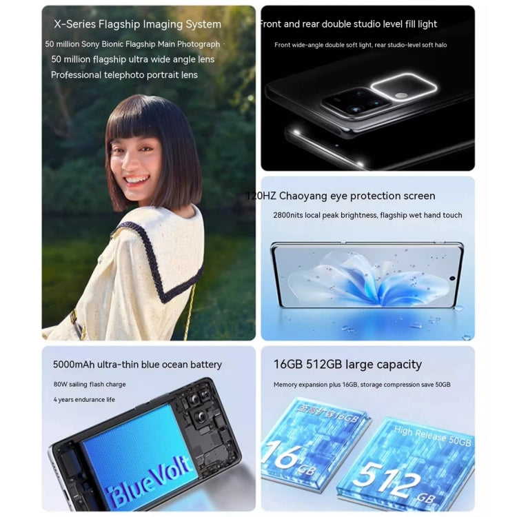 vivo S18 Pro, Triple Back Cameras, 12GB+512GB, Face ID Screen Fingerprint Identification, 6.78 inch Android 14.0 OriginOS 4 Dimensity 9200+ Octa Core 3.35GHz, OTG, NFC, Network: 5G, Support Google Play (Blue) - free shipping - PMc TechLife - Order now!