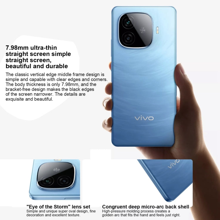 vivo Y200 GT, Dual Back Cameras, 12GB+512GB, Face ID Screen Fingerprint Identification, 6.78 inch Android 14.0 OriginOS 4 Snapdragon 7 Gen 3 Octa Core 2.63GHz, OTG, NFC, Network: 5G, Support Google Play (Blue) - free shipping - PMC Jewellery - Order now!