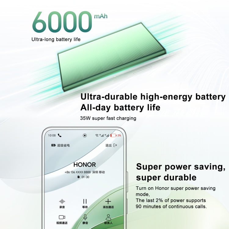 Honor Play 60 Plus 5G, 12GB+512GB, 6.77 inch MagicOS 8.0 Qualcomm Snapdragon 4 Gen2 Octa Core up to 2.2GHz, Network: 5G, OTG, Not Support Google Play (Green) - free shipping - PMC Jewellery - Order now!