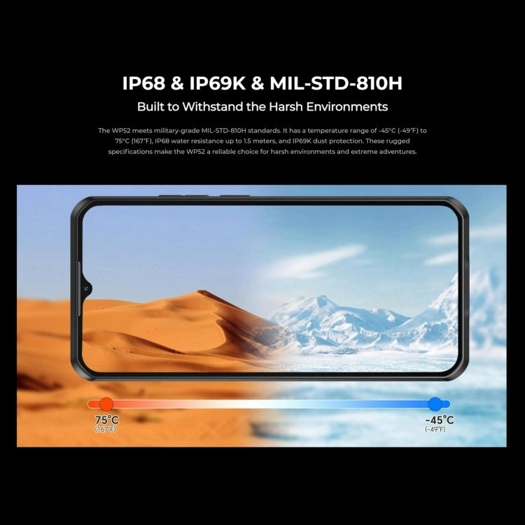 Oukitel WP52 5G Rugged Phone, 4GB+256GB, 6.6 inch Android 14.0 MediaTek Dimensity 6100+ Octa-core, NFC, OTG, Network: 5G (Navy Blue) - free shipping - PMC Jewellery - Order now!