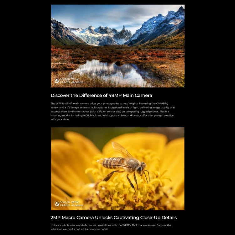 Oukitel WP52 5G Rugged Phone, 4GB+256GB, 6.6 inch Android 14.0 MediaTek Dimensity 6100+ Octa-core, NFC, OTG, Network: 5G (Navy Blue) - free shipping - PMC Jewellery - Order now!