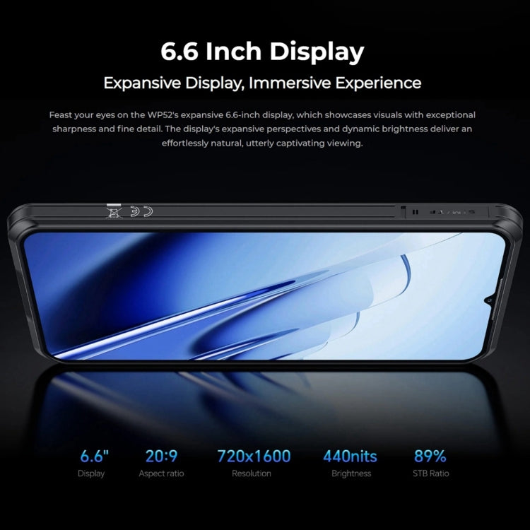 Oukitel WP52 5G Rugged Phone, 4GB+256GB, 6.6 inch Android 14.0 MediaTek Dimensity 6100+ Octa-core, NFC, OTG, Network: 5G (Black) - free shipping - PMC Jewellery - Order now!