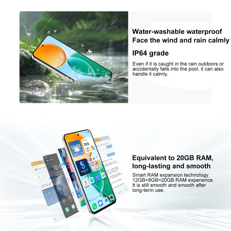 Honor Play9T 5G, 12GB+256GB, 6.77 inch MagicOS 8.0 Qualcomm Snapdragon 4 Gen2 Octa Core up to 2.2GHz, Network: 5G, OTG, Not Support Google Play (Green) - free shipping - PMC Jewellery - Order now!