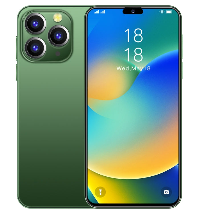 i14 Pro Max N85+, 2GB+16GB, 6.3 inch Screen, Face Identification, Android 6.0 Spreadtrum 7731G Quad Core, Network: 3G, Dual SIM,  with 64GB TF Card(Green) -  by PMC TechLife | Online Shopping South Africa | PMC TechLife | Buy Now Pay Later Mobicred