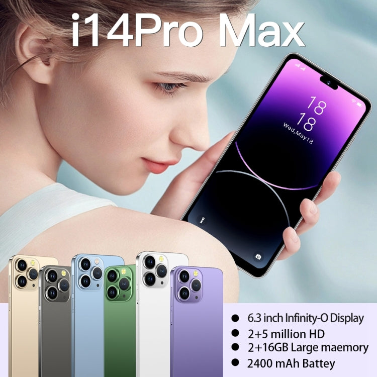 i14 Pro Max N85+, 2GB+16GB, 6.3 inch Screen, Face Identification, Android 6.0 Spreadtrum 7731G Quad Core, Network: 3G, Dual SIM,  with 64GB TF Card(Blue) - free shipping - PMC TechLife - Order now!