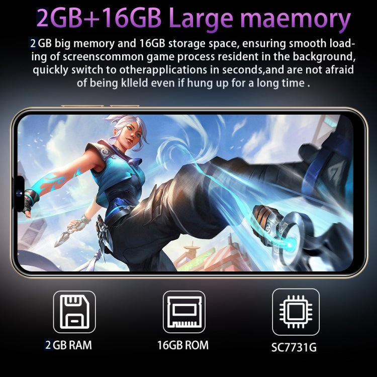 i14 Pro Max N85+, 2GB+16GB, 6.3 inch Screen, Face Identification, Android 6.0 Spreadtrum 7731G Quad Core, Network: 3G, Dual SIM,  with 64GB TF Card(Blue) - free shipping - PMC TechLife - Order now!