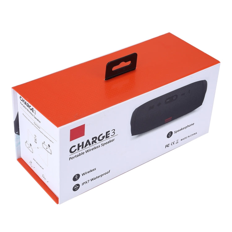 Charge3 Life Waterproof Bluetooth Stereo Speaker, Built-in MIC, Support Hands-free Calls & TF Card & AUX IN & Power Bank(Blue) - Waterproof Speaker by PMC TechLife | Online Shopping South Africa | PMC TechLife | Buy Now Pay Later Mobicred