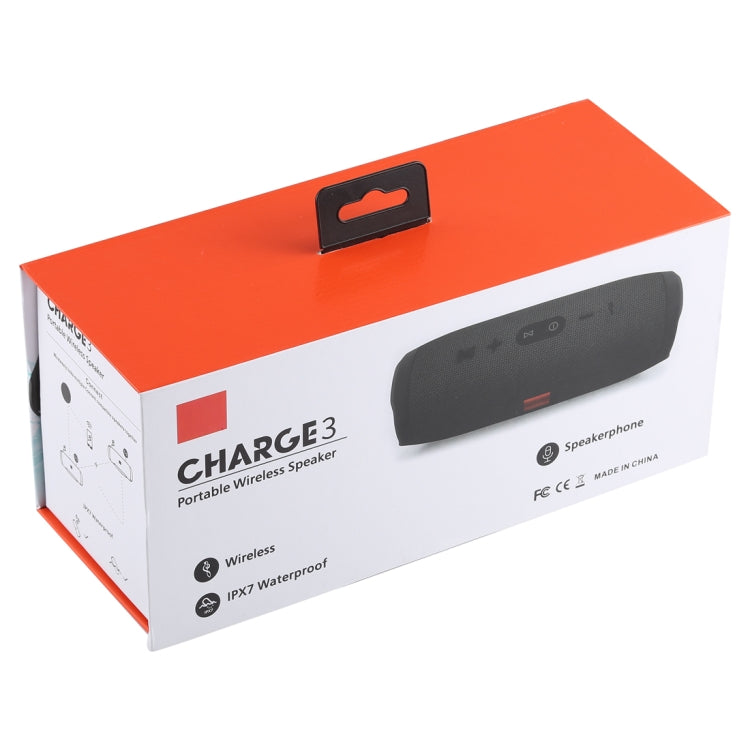 Charge3 Life Waterproof Bluetooth Stereo Speaker, Built-in MIC, Support Hands-free Calls & TF Card & AUX IN & Power Bank(Red) - Waterproof Speaker by PMC TechLife | Online Shopping South Africa | PMC TechLife | Buy Now Pay Later Mobicred