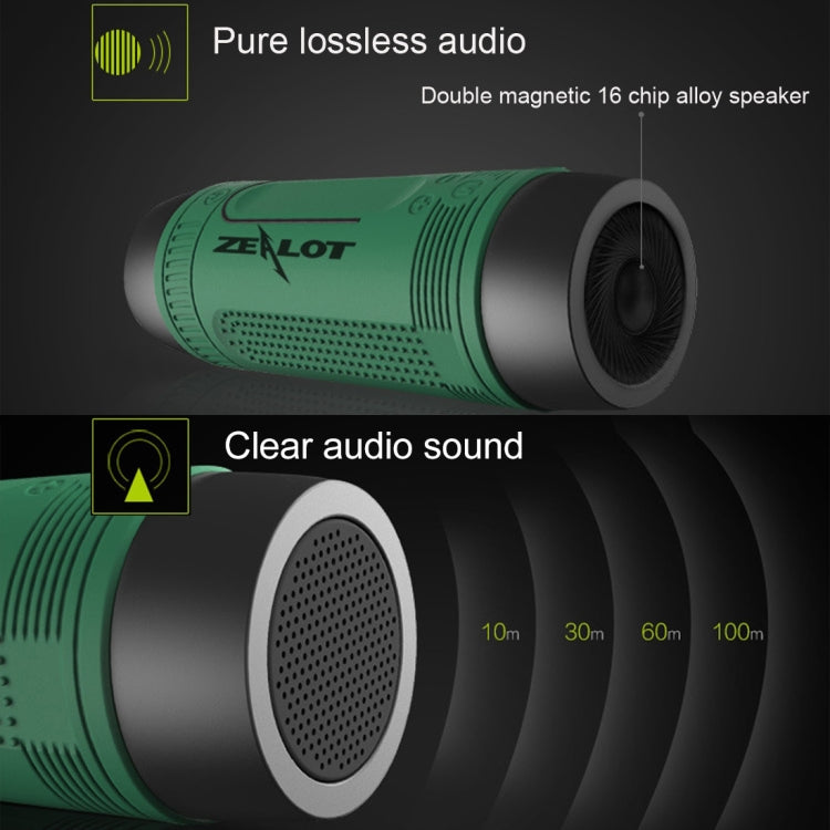 Zealot S1 Multifunctional Outdoor Waterproof Bluetooth Speaker, 4000mAh Battery, For iPhone, Galaxy, Sony, Lenovo, HTC, Huawei, Google, LG, Xiaomi, other Smartphones(Grey) - free shipping - PMC Jewellery - Order now!