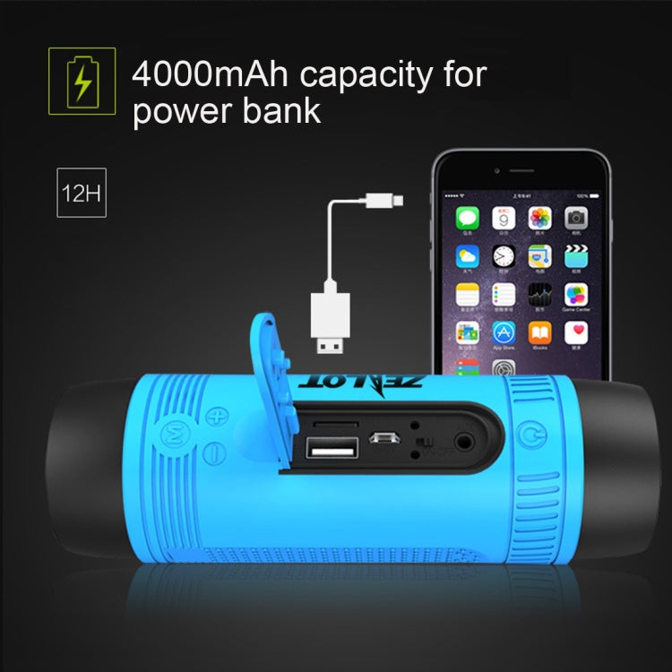 Zealot S1 Multifunctional Outdoor Waterproof Bluetooth Speaker, 4000mAh Battery, For iPhone, Galaxy, Sony, Lenovo, HTC, Huawei, Google, LG, Xiaomi, other Smartphones(Blue) - free shipping - PMC Jewellery - Order now!