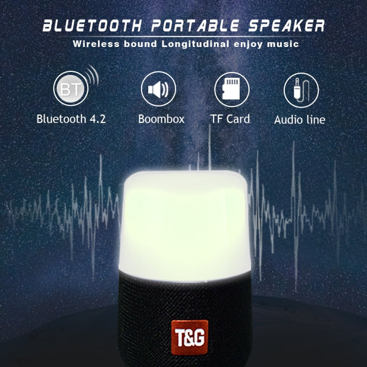 T&G TG168 Portable Wireless Bluetooth V5.0 Stereo Speaker with Handle, Built-in MIC, Support Flashing LED Light & TF Card & U Disk & AUX IN & FM(Black) - Desktop Speaker by T&G | Online Shopping South Africa | PMC TechLife | Buy Now Pay Later Mobicred