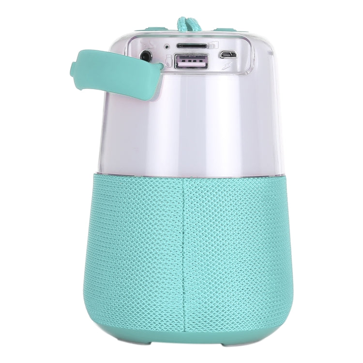T&G TG168 Portable Wireless Bluetooth V5.0 Stereo Speaker with Handle, Built-in MIC, Support Flashing LED Light & TF Card & U Disk & AUX IN & FM(Cyan) - free shipping - PMC TechLife - Order now!