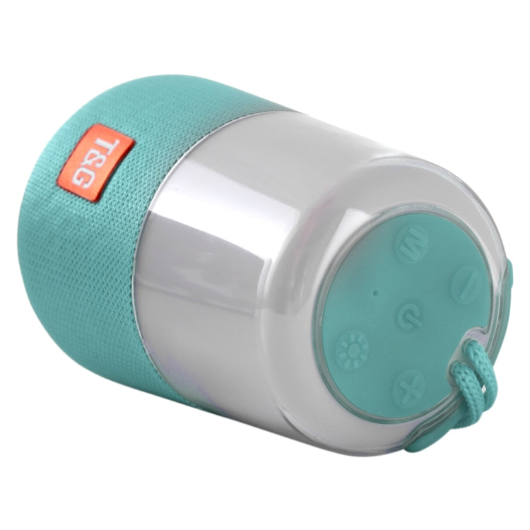 T&G TG168 Portable Wireless Bluetooth V5.0 Stereo Speaker with Handle, Built-in MIC, Support Flashing LED Light & TF Card & U Disk & AUX IN & FM(Cyan) - free shipping - PMC TechLife - Order now!