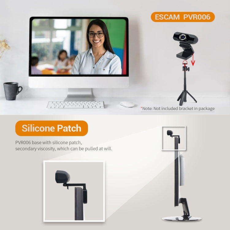 ESCAM PVR006 HD 1080P USB2.0 HD Webcam with Microphone for PC - free shipping - PMC Jewellery - Order now!