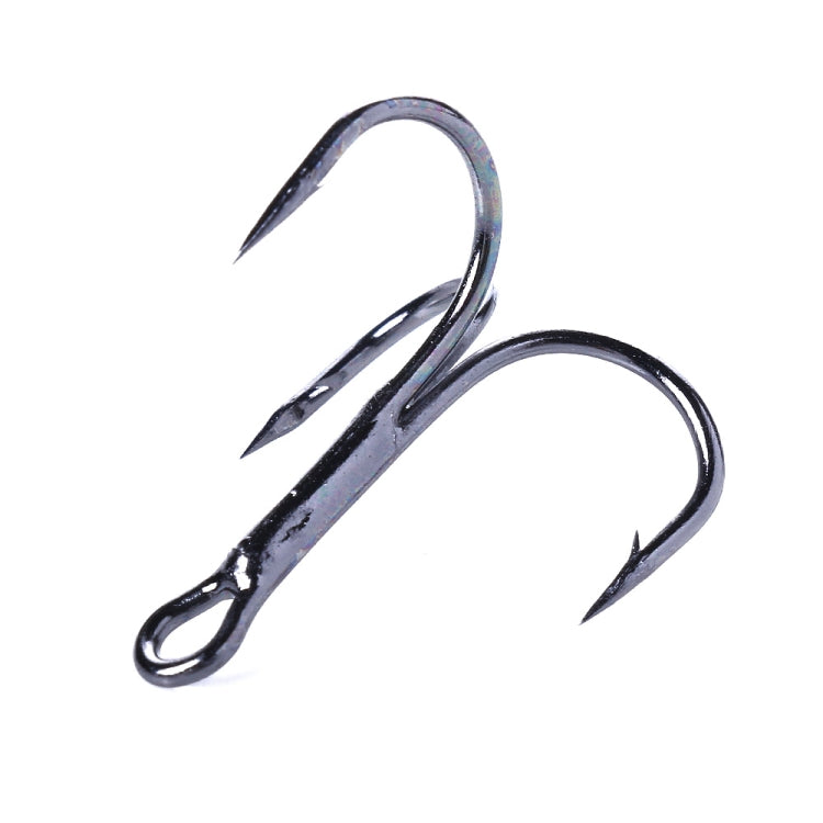 HENGJIA 20 PCS Classic Black High Carbon Steel Fishing Three-jaw Treble Hooks - Fishing Hooks by HENGJIA | Online Shopping South Africa | PMC TechLife | Buy Now Pay Later Mobicred
