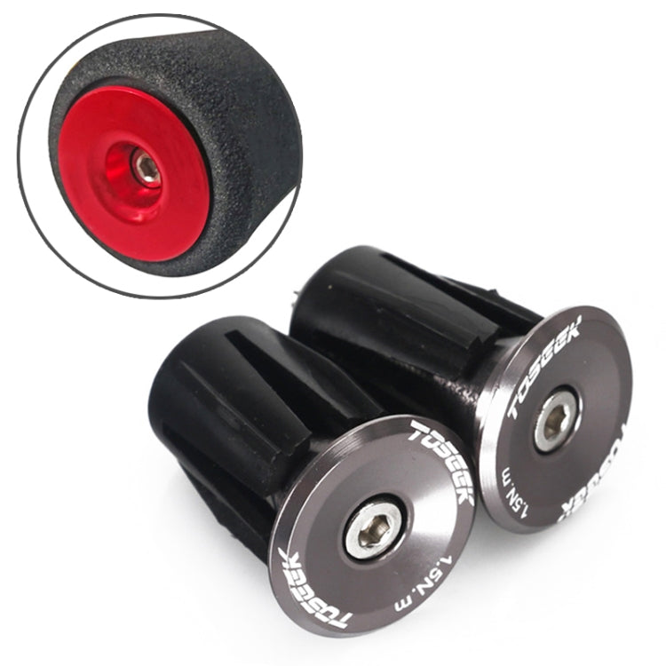 TOSEEK 1 Pair Mountain Bike Handlebar Grips Caps End Plug Aluminum Alloy Bicycle  Bar Ends Plug (Grey) - Bicycle Grips by TOSEEK | Online Shopping South Africa | PMC TechLife | Buy Now Pay Later Mobicred