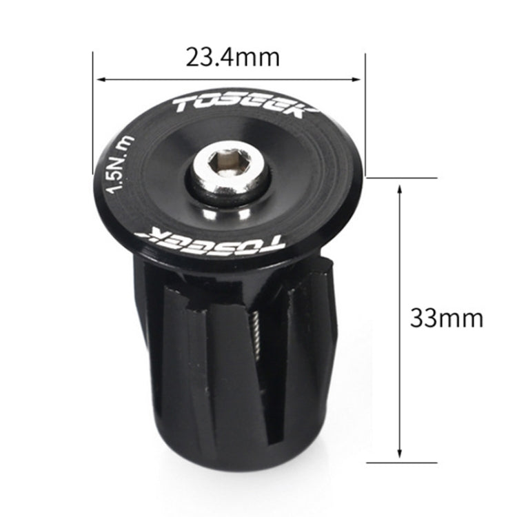 TOSEEK 1 Pair Mountain Bike Handlebar Grips Caps End Plug Aluminum Alloy Bicycle  Bar Ends Plug (Grey) - Bicycle Grips by TOSEEK | Online Shopping South Africa | PMC TechLife | Buy Now Pay Later Mobicred