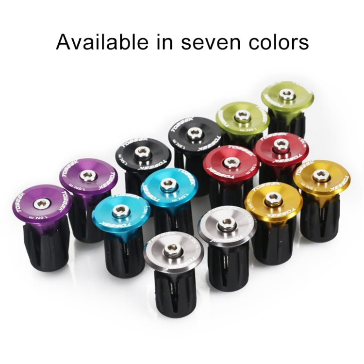 TOSEEK 1 Pair Mountain Bike Handlebar Grips Caps End Plug Aluminum Alloy Bicycle  Bar Ends Plug (Gold) - Bicycle Grips by TOSEEK | Online Shopping South Africa | PMC TechLife | Buy Now Pay Later Mobicred