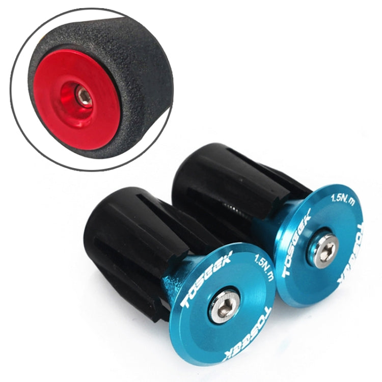 TOSEEK 1 Pair Mountain Bike Handlebar Grips Caps End Plug Aluminum Alloy Bicycle  Bar Ends Plug (Blue) - Bicycle Grips by TOSEEK | Online Shopping South Africa | PMC TechLife | Buy Now Pay Later Mobicred