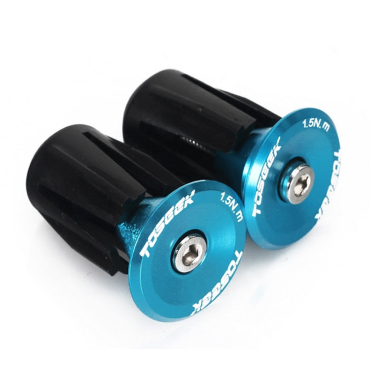 TOSEEK 1 Pair Mountain Bike Handlebar Grips Caps End Plug Aluminum Alloy Bicycle  Bar Ends Plug (Blue) - Bicycle Grips by TOSEEK | Online Shopping South Africa | PMC TechLife | Buy Now Pay Later Mobicred